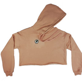 Women’s Cropped Hoodie-Peach