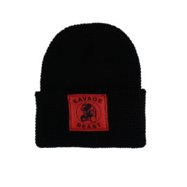 SBC Black Waffle knit Beanie